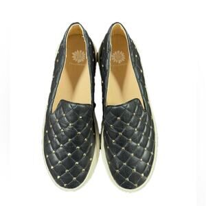 Yellow Box Shoes / Faux Leather and gold studs size 9-9.5 NWOT